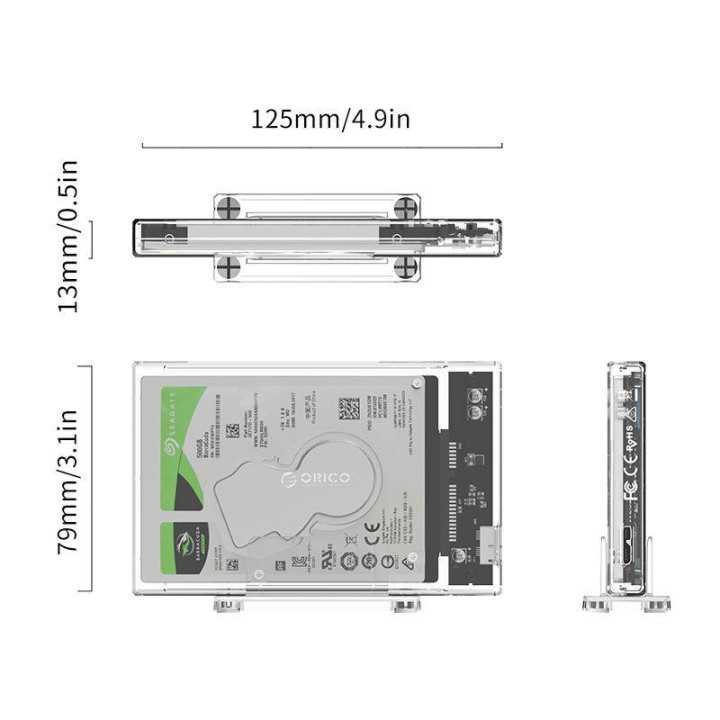 Rack HDD USB 3.0 2.5" transparent Orico 2159U3