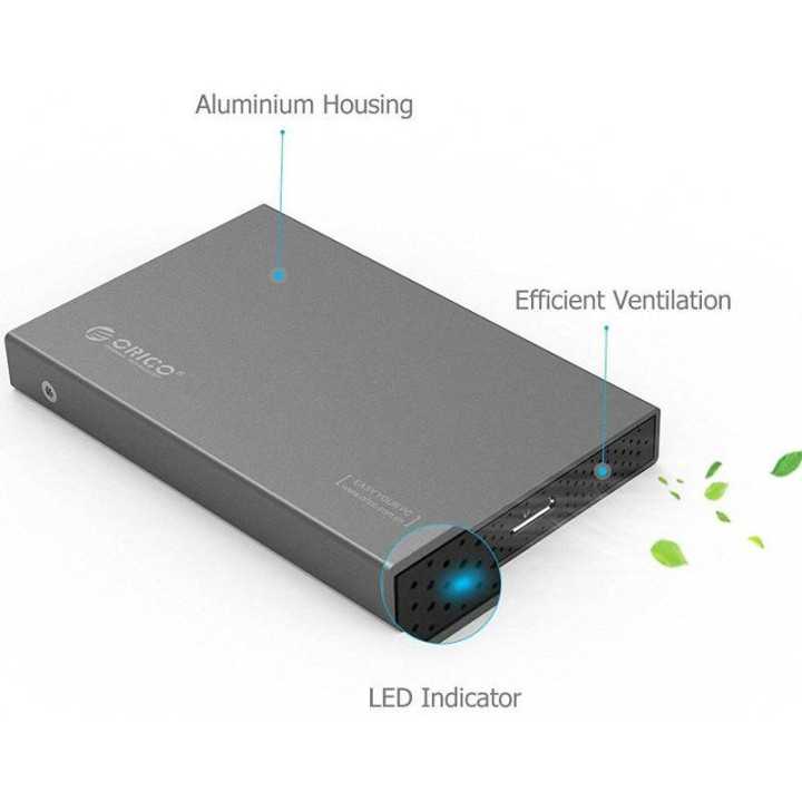 Rack HDD USB 3.0 Tool Free 2.5 inch SATA argintiu Orico 2518S3