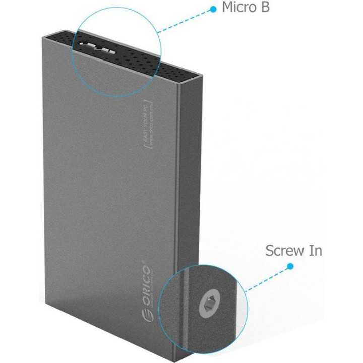 Rack HDD USB 3.0 Tool Free 2.5 inch SATA argintiu Orico 2518S3