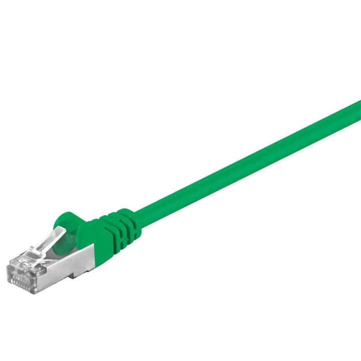 Cablu FTP verde CAT5E 0.25m RJ45-RJ45 Goobay