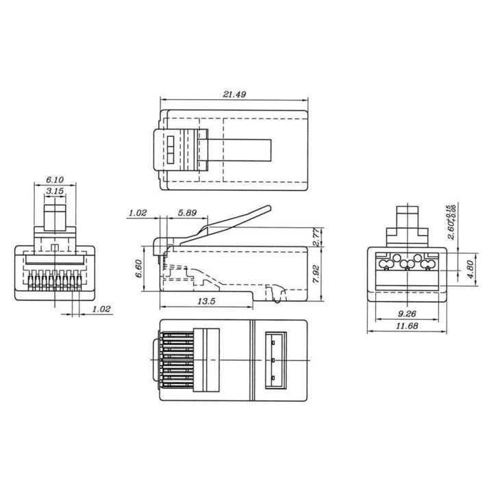 Mufa retea RJ45 8P8C Cat6A neecranat contacte aurite 50u Goobay
