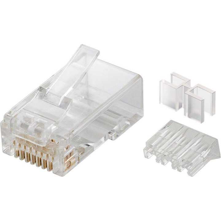 Mufa retea RJ45 8P8C Cat6A neecranat contacte aurite 50u Goobay