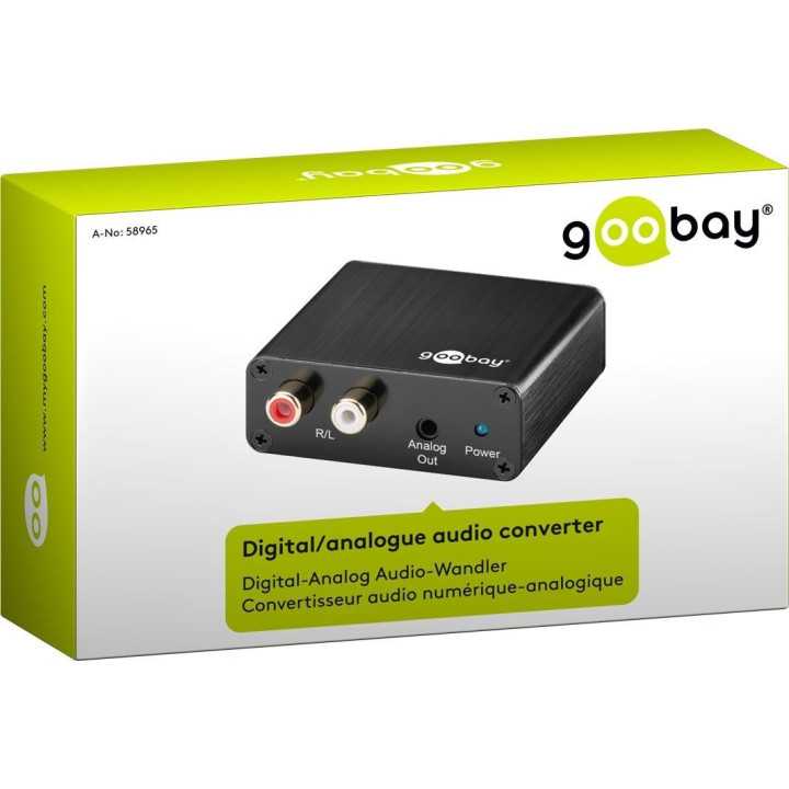 Adaptor AUDIO DIGITAL la ANALOG TOSLINK la 2x RCA +JACK 3.5 mm Goobay