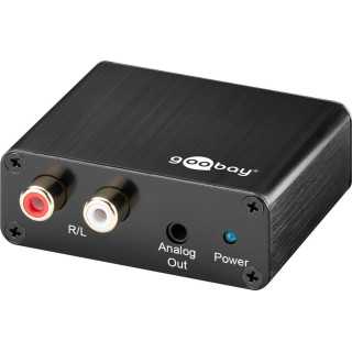 Adaptor AUDIO DIGITAL la ANALOG TOSLINK la 2x RCA +JACK 3.5 mm Goobay