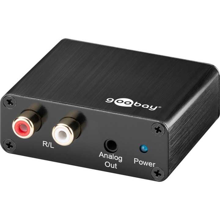 Adaptor AUDIO DIGITAL la ANALOG TOSLINK la 2x RCA +JACK 3.5 mm Goobay