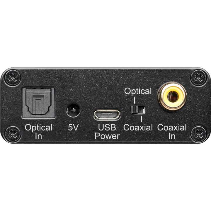 Adaptor AUDIO DIGITAL la ANALOG TOSLINK la 2x RCA +JACK 3.5 mm Goobay