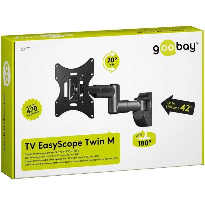 Suport TV EASYSCOPE 43-107cm 30Kg 2 brate GOOBAY