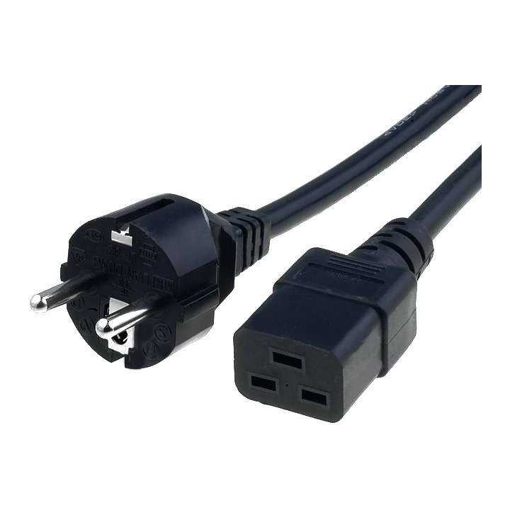 Cablu alimentare 2m SCHUKO tata - C19 mama PC