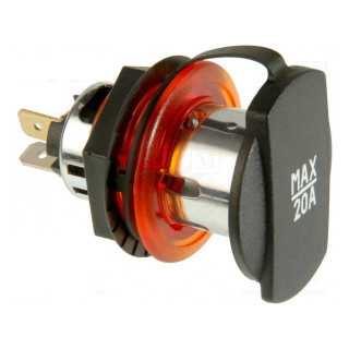 Adaptor mufa mama bricheta auto x1 20A 12÷24VDC rosie PRO CAR 68140810