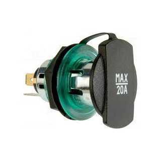 Adaptor mufa mama bricheta auto x1 20A 12÷24VDC verde PRO CAR 68140820