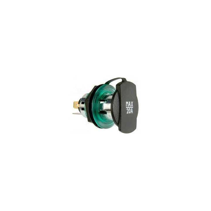 Adaptor mufa mama bricheta auto x1 20A 12÷24VDC verde PRO CAR 68140820
