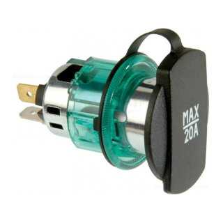 Adaptor mufa mama bricheta auto x1 20A 12÷24VDC verde PRO CAR 68140860