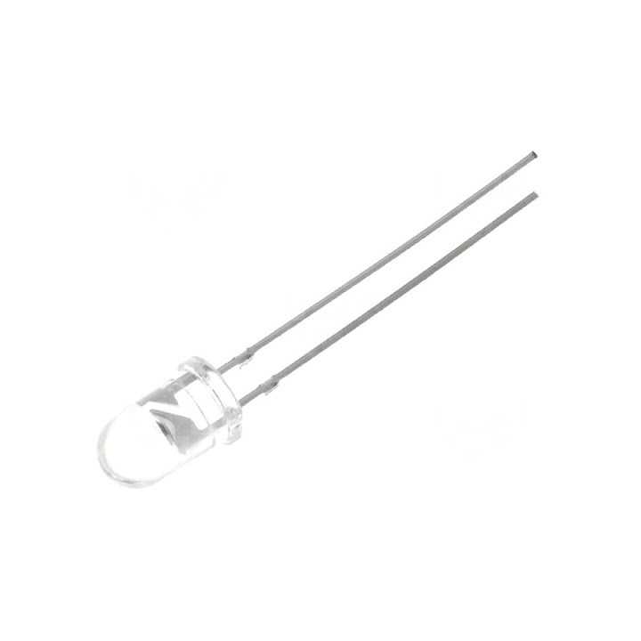 LED 5mm ultraviolet λd 370-380nm 15° 20mA 2.5÷4.5mW - 30÷85°C OPTOSUPPLY OSV2YL5111A