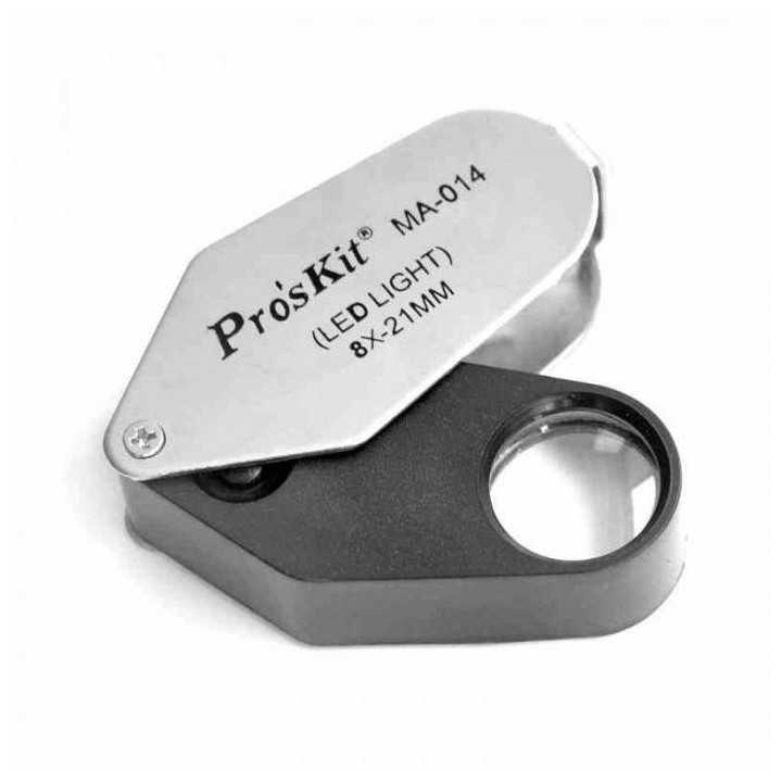 Lupa 8X cu iluminare leduri 3x LRII30 (3x AG12) Pro`sKit