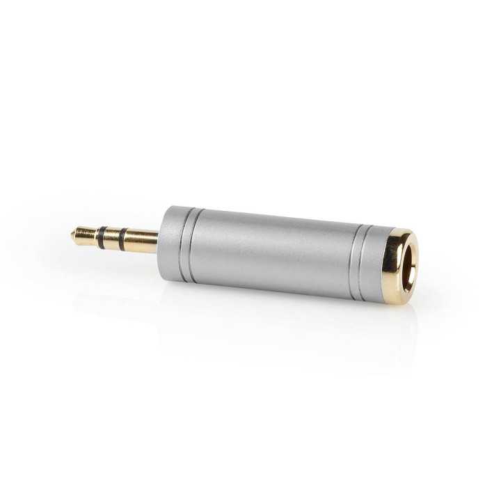 Adaptor Stereo JACK 3.5 mm tata - 6.35 mm mama metal NEDIS