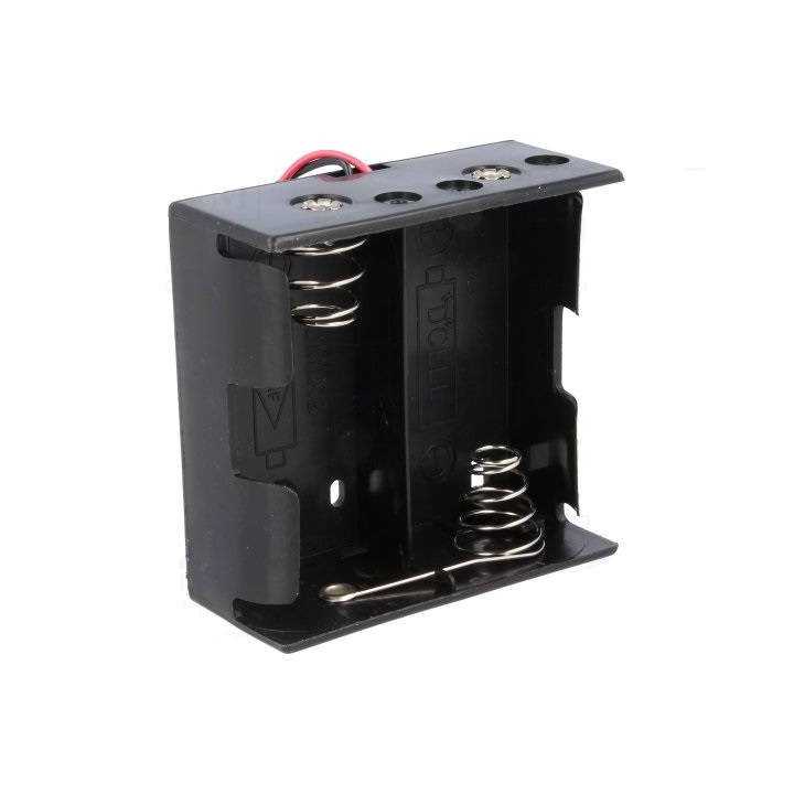 Suport baterii 2x D R20 cu terminal cablu 150mm COMF BH-121-1A