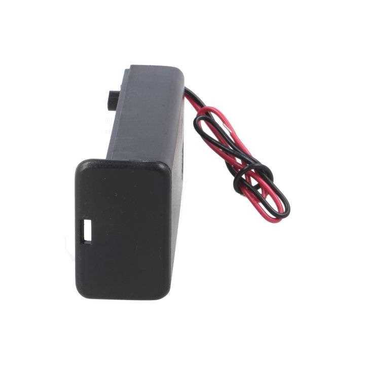 SBH-9VA Suport baterie 9V 6F22 6LR61 x1buc cu terminal cablu 150mm Fara intrerupator COMF