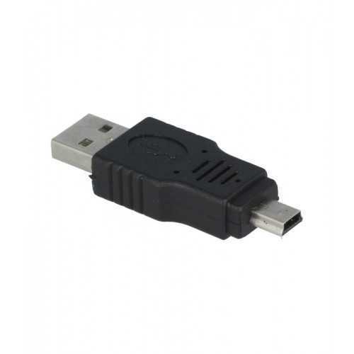 Adaptor USB 2.0 USB A tata - mufa tata USB B mini mufa nichelat VCOM CA412-PB