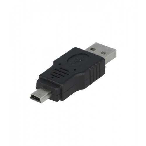 Adaptor USB 2.0 USB A tata - mufa tata USB B mini mufa nichelat VCOM CA412-PB