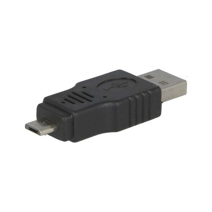 Adaptor USB 2.0 USB A tata - mufa tata USB B micro mufa nichelat VCOM CA416-PB