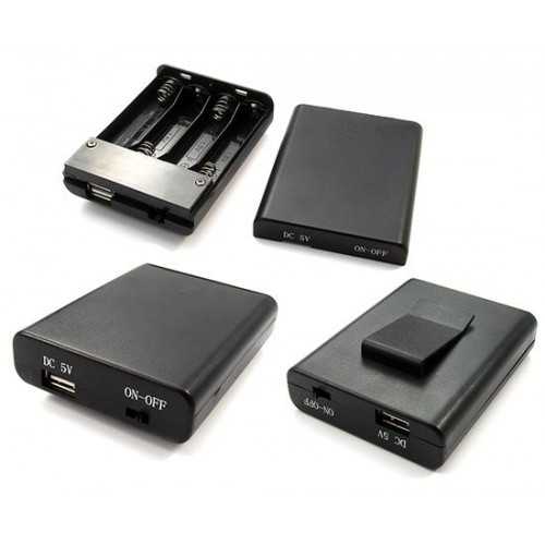 Suport baterii AA R6 x4buc cu suport si capac cu terminal mama USB A COMF SBH341-3S/USB