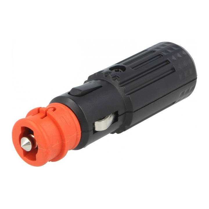 Mufa tata bricheta auto 16A 12-24VDC 12V/1x 15A neagra SCI A13-150A