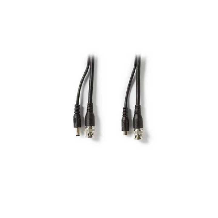 Cablu coaxial securitate RG59 20m cu alimentare cu mufe BNC +DC