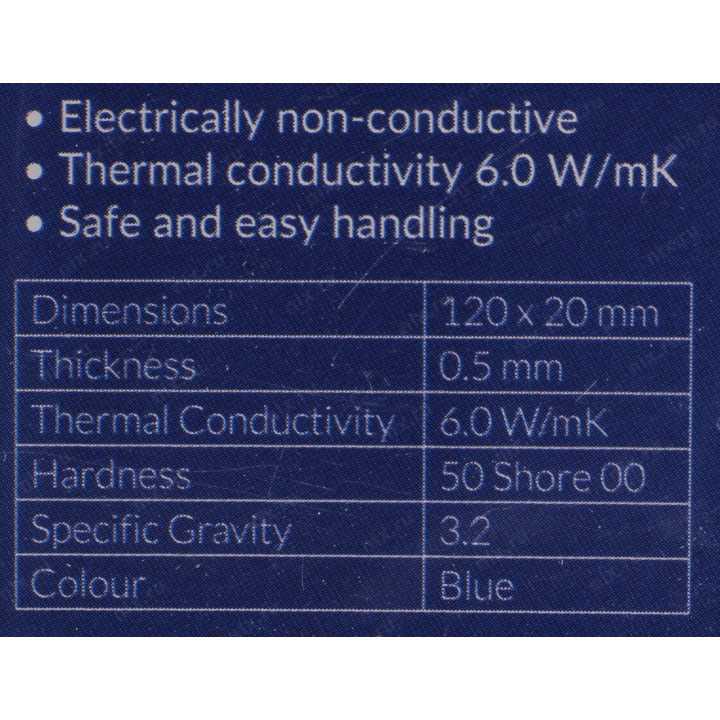 Pad termic Arctic 6W/mK grosime 0.5mm 120x20mm set 2buc