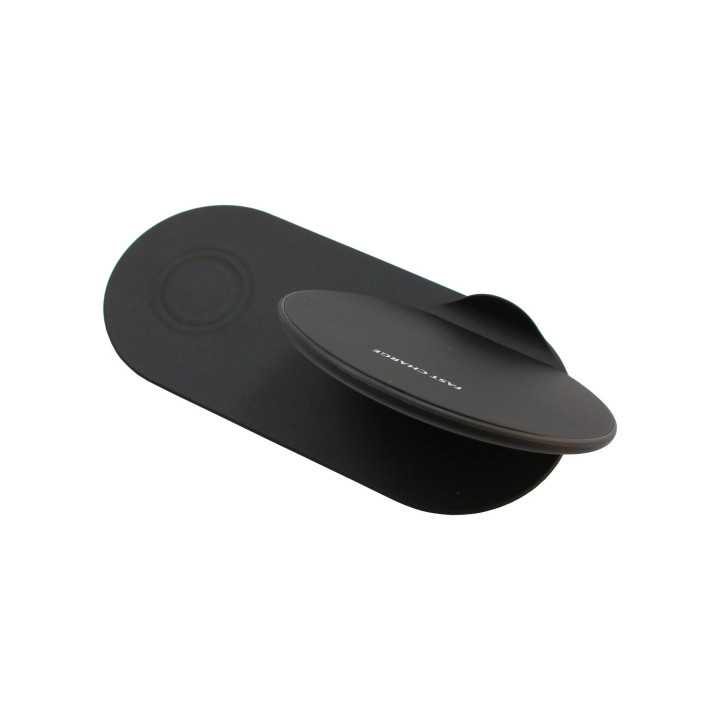 Incarcator fara fir telefon QI FAST CHARGE 2 in 1 input 5V 3A 9V 2A 5W negru N26-1 Black