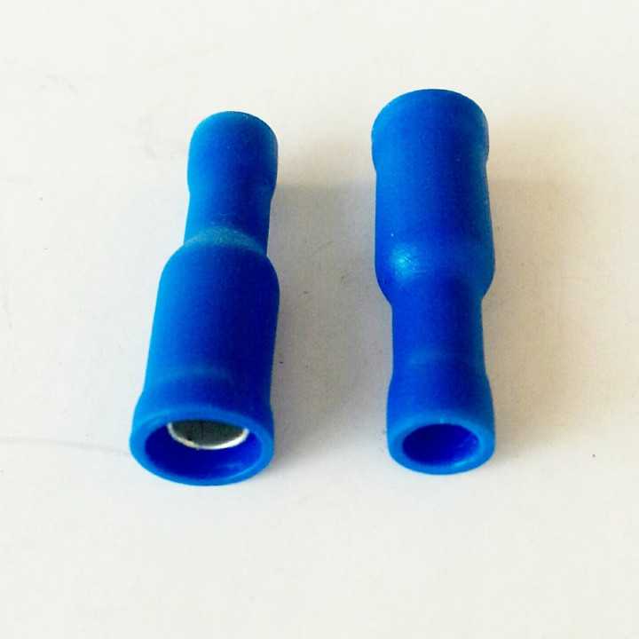 BM 00240 Terminal papuc rotund mama 5mm 1.5/2.5mm2 crimpat pe cablu albastru BM GROUP