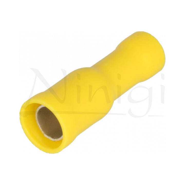 ST-051/Y Terminal papuc rotund mama 5mm 4/6mm2 crimpat pe cablu izolata galben NINIGI