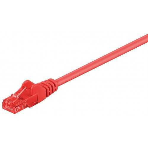 Cablu UTP CAT6 mufat 0.5m patch cord rosu Goobay