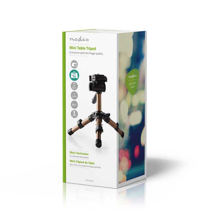 Tripod profesional extensibil aluminiu 22cm capacitate max 1kg argintiu NEDIS