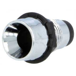 Montura pentru LED 5mm 8mm Montare pe panou Subtip concav SCI R9-107 CHROME