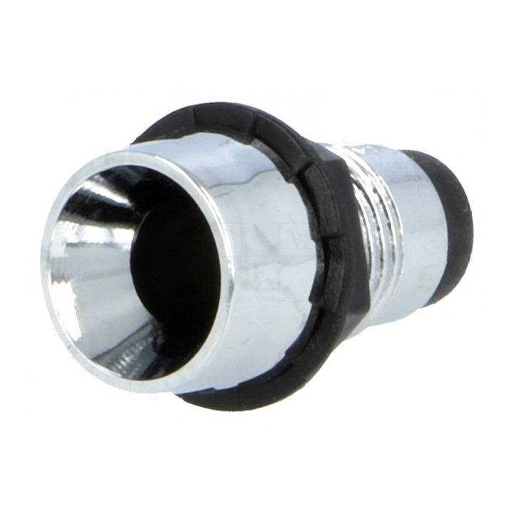 Montura pentru LED 5mm 8mm Montare pe panou Subtip concav SCI R9-107 CHROME