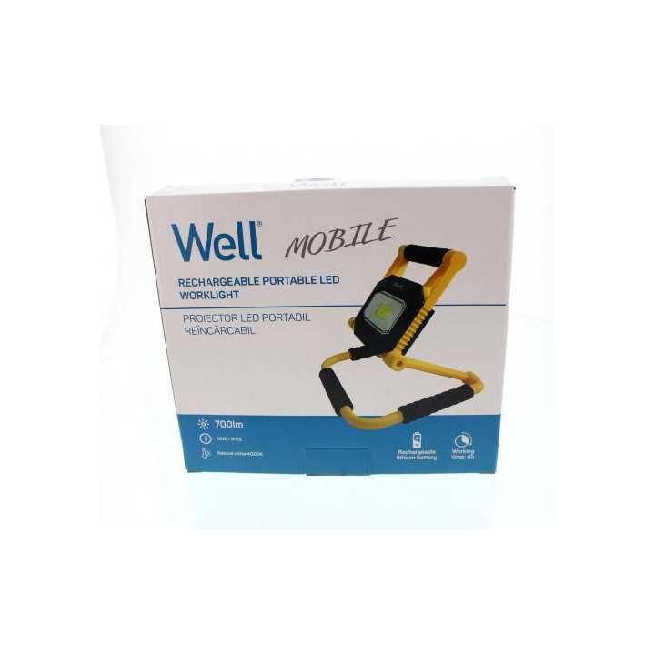Proiector LED portabil reincarcabil 10W 700lm IP65 Well