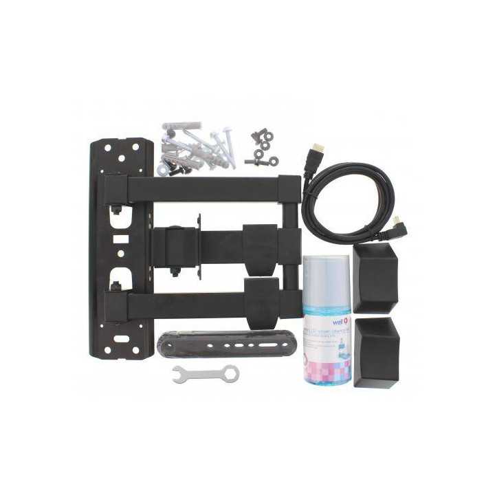 Suport TV LCD de perete 23-55 inch reglabil 3 brate cablu HDMI solutie de curatat Well