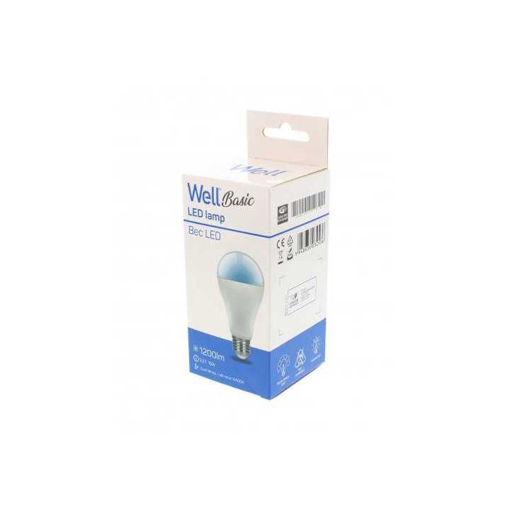 Bec cu LED A65 E27 15W 230V lumina rece Basic Well