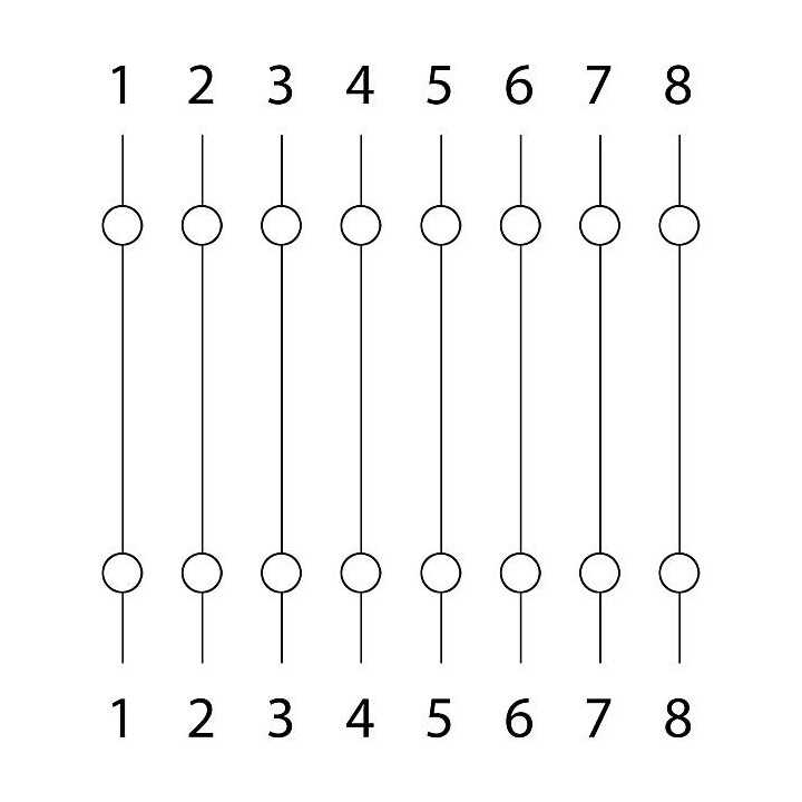 Adaptor prelungitor RJ45 8P8C Cat5 soclu - soclu conexiunea drept alb