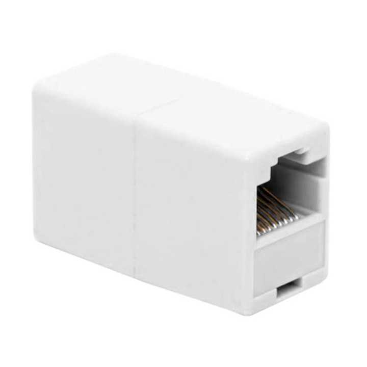Adaptor prelungitor RJ45 8P8C Cat5 soclu - soclu conexiunea drept alb