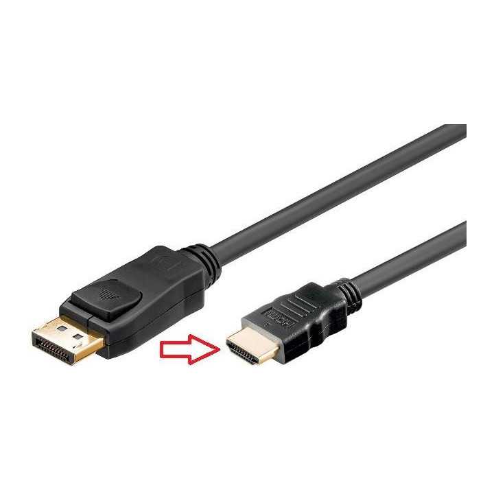 Cablu 2m DisplayPort - HDMI contacte aurite