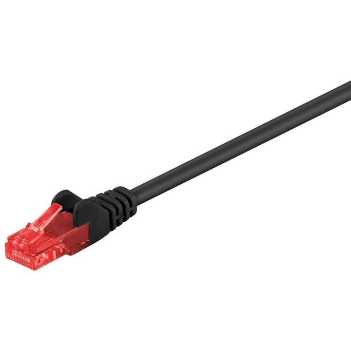 Cablu UTP Cat6 mufat 3m patch cord negru Goobay