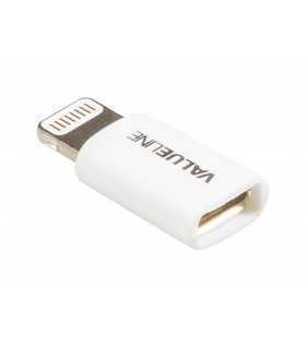 Adaptor iPhone Lightning tata - micro USB mama alb Valueline