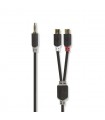 Cablu audio adaptor Jack 3.5 mm Stereo tata - 2x RCA tata 0.2m Nedis