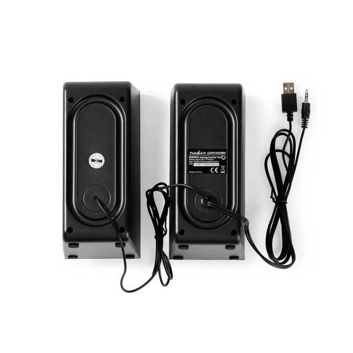 Boxe gaming 2.0 alimentare USB Jack 3.5mm 18W Nedis