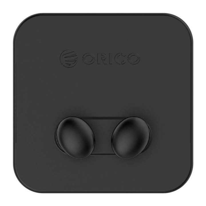 Suport cabluri Orico WT2 negru silicon banda adeziva aplicata 1 locas cablu 60x60x23mm 2 suporti
