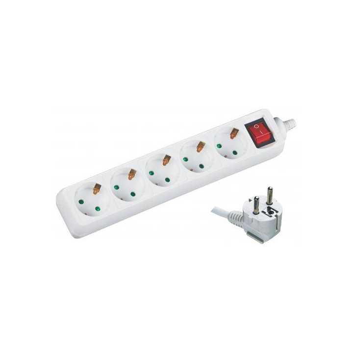 Prelungitor 5 prize 5m cu intrerupator 3xG1.5mmp 3500W Well