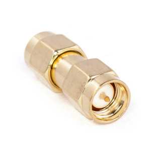 Adaptor SMA tata din ambele parti drept aurit