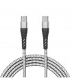Cablu de date USC Type C - USB Type C alb 2m delight