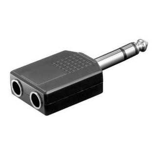 Adaptor Jack 6.35 mm stereo la 2x 6.35 mm stereo mama Goobay